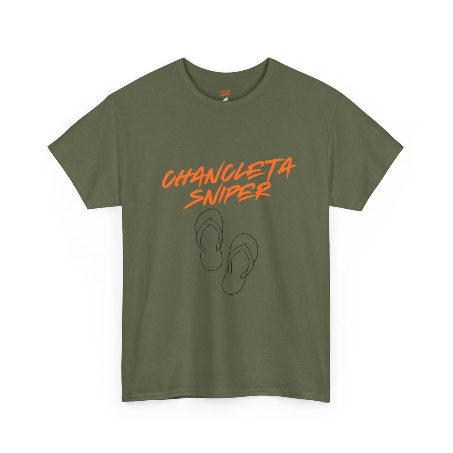 Chancleta Sniper Unisex Heavy Cotton Tee - Rican Ropas