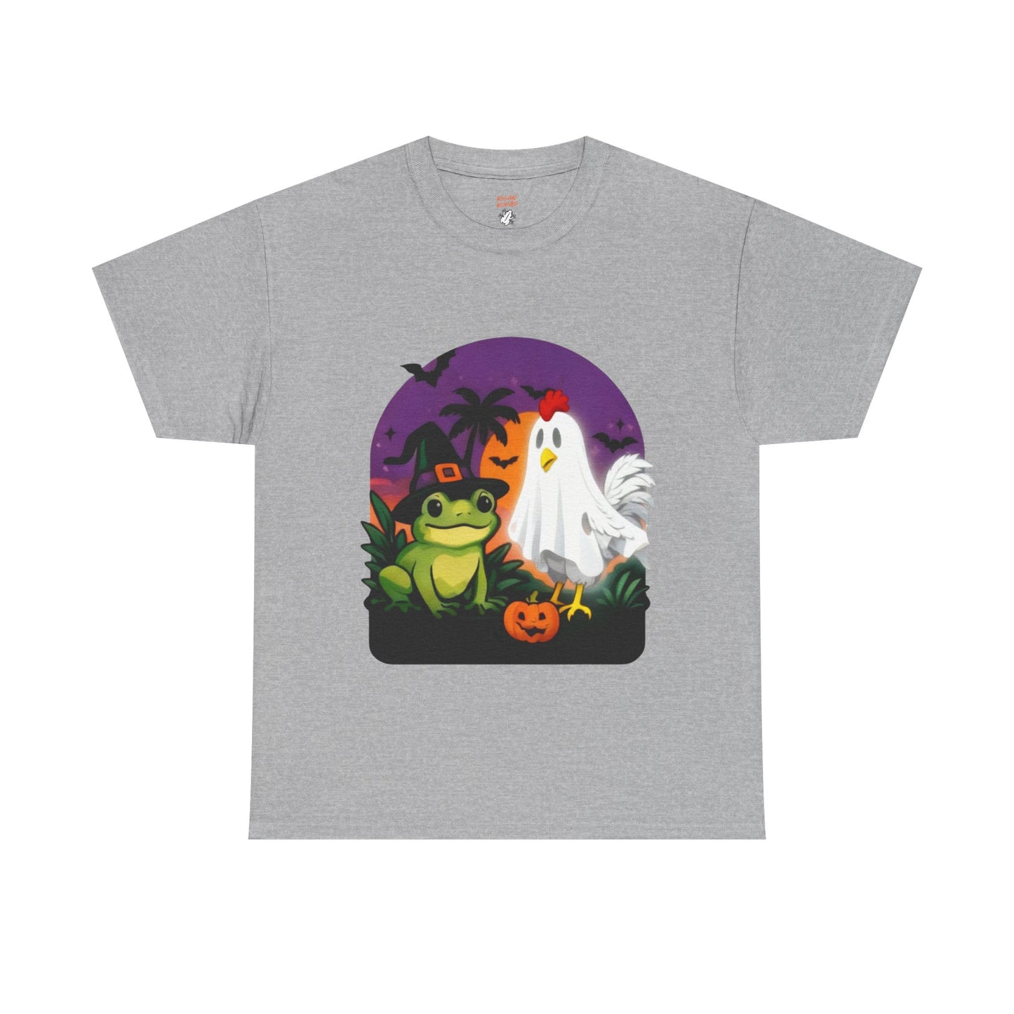 Limited Edition Halloween Frog & Ghost Tee, Spooky Shirt, Unisex Cotton T-Shirt - Rican Ropas