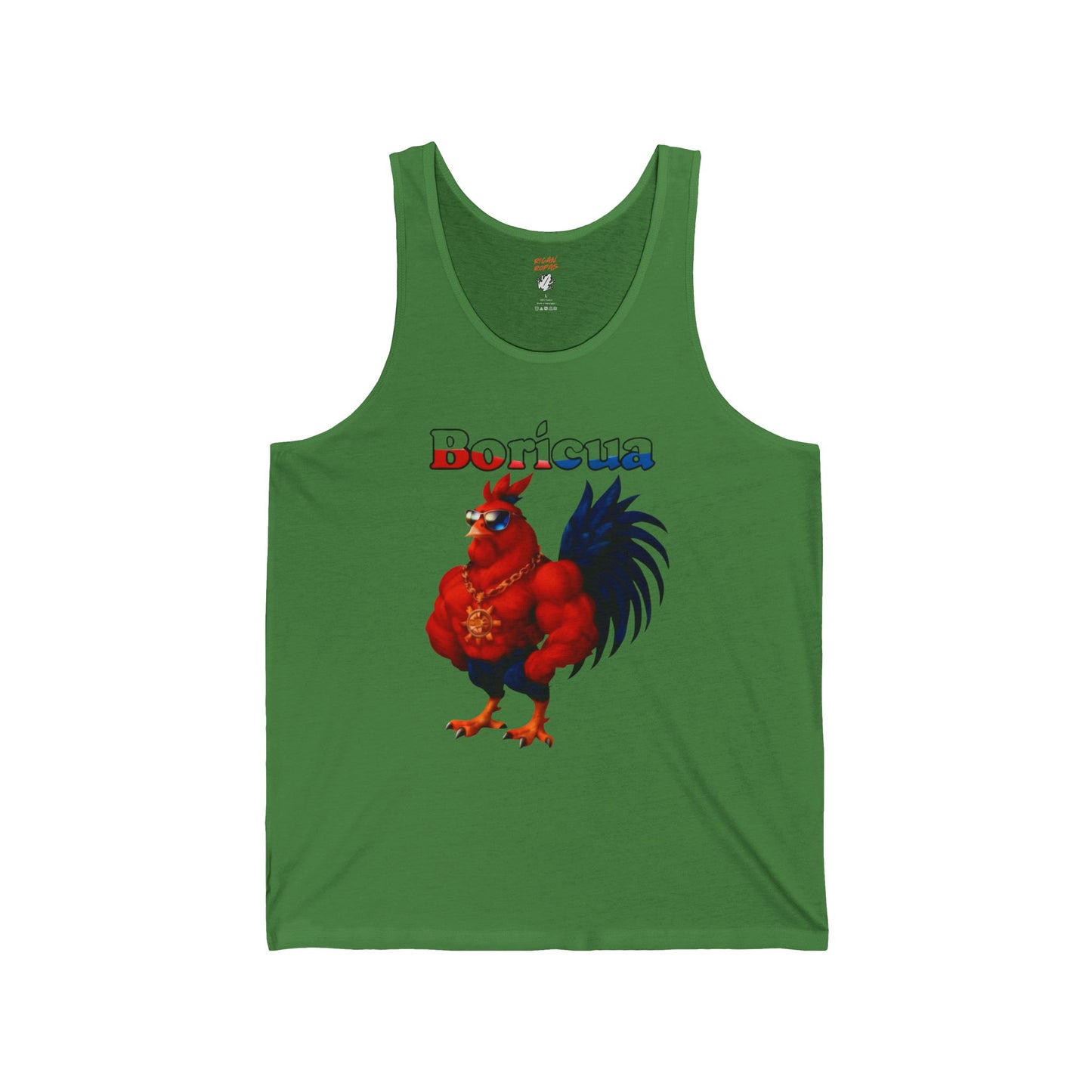 Boricua Rooster Unisex Jersey Tank