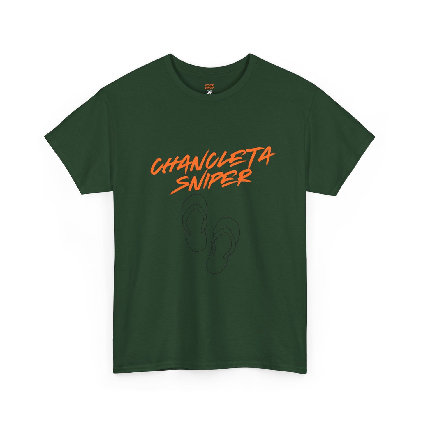 Chancleta Sniper Unisex Heavy Cotton Tee - Rican Ropas
