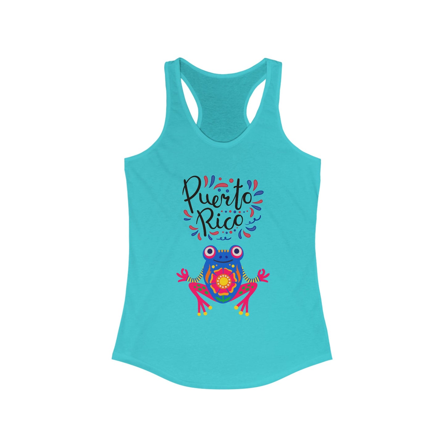 Tank Top Puerto Rico Coqui Yoga Pose