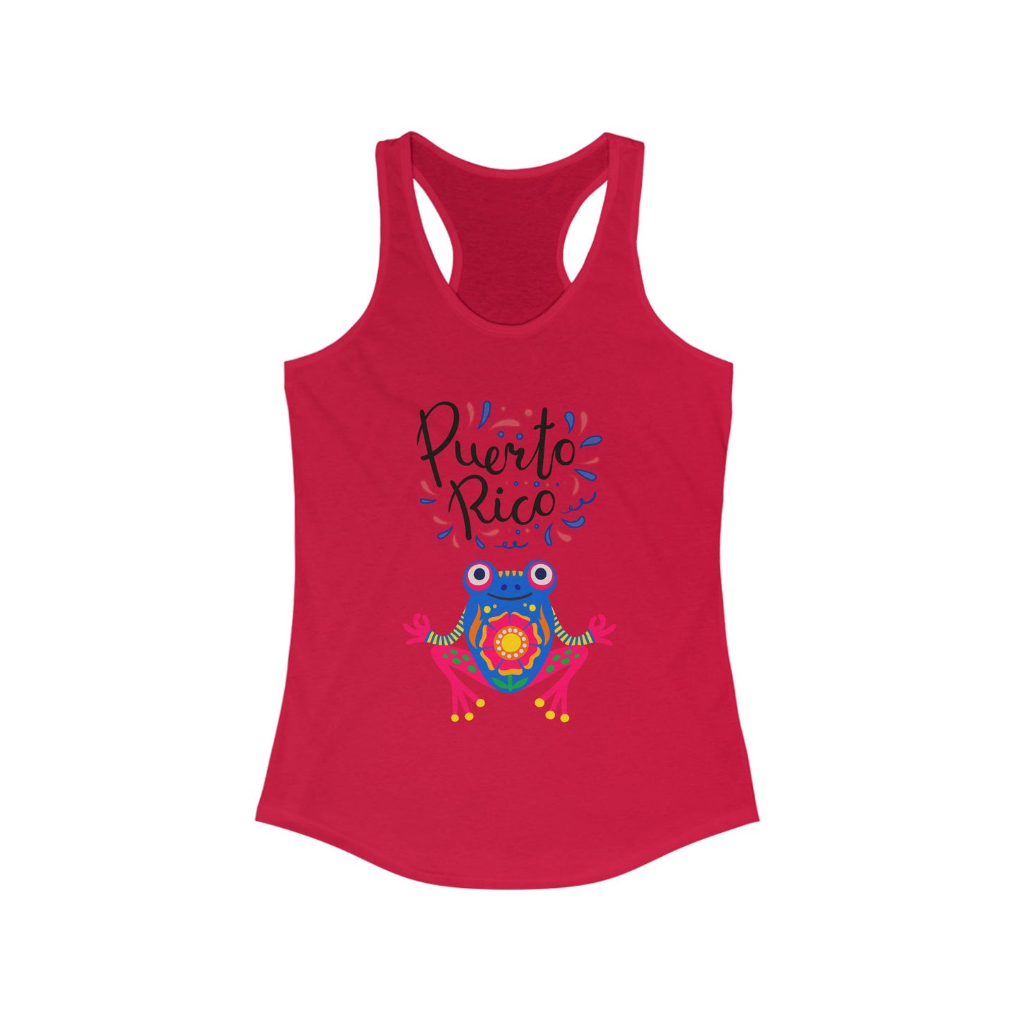 Tank Top Puerto Rico Coqui Yoga Pose