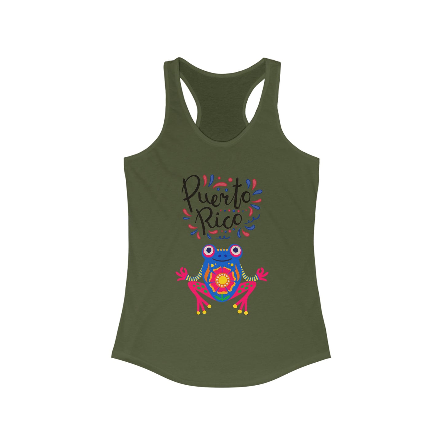 Tank Top Puerto Rico Coqui Yoga Pose