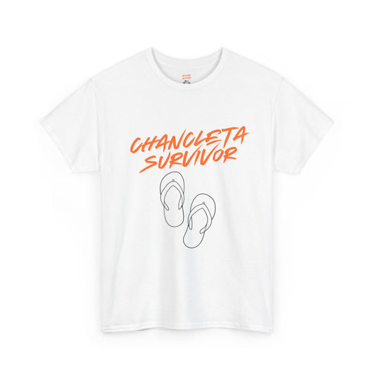 Chancleta Survivor Unisex Heavy Cotton Tee - Rican Ropas