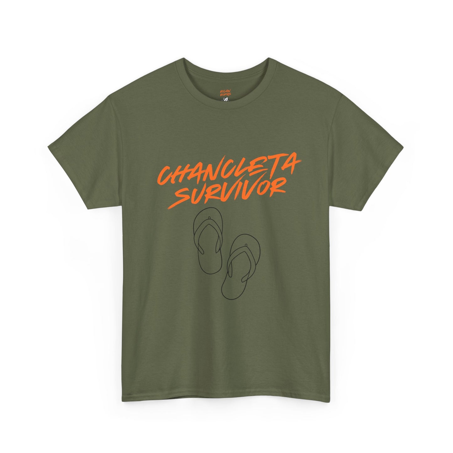 Chancleta Survivor Unisex Heavy Cotton Tee - Rican Ropas