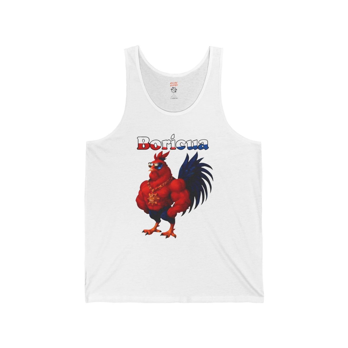 Boricua Rooster Unisex Jersey Tank