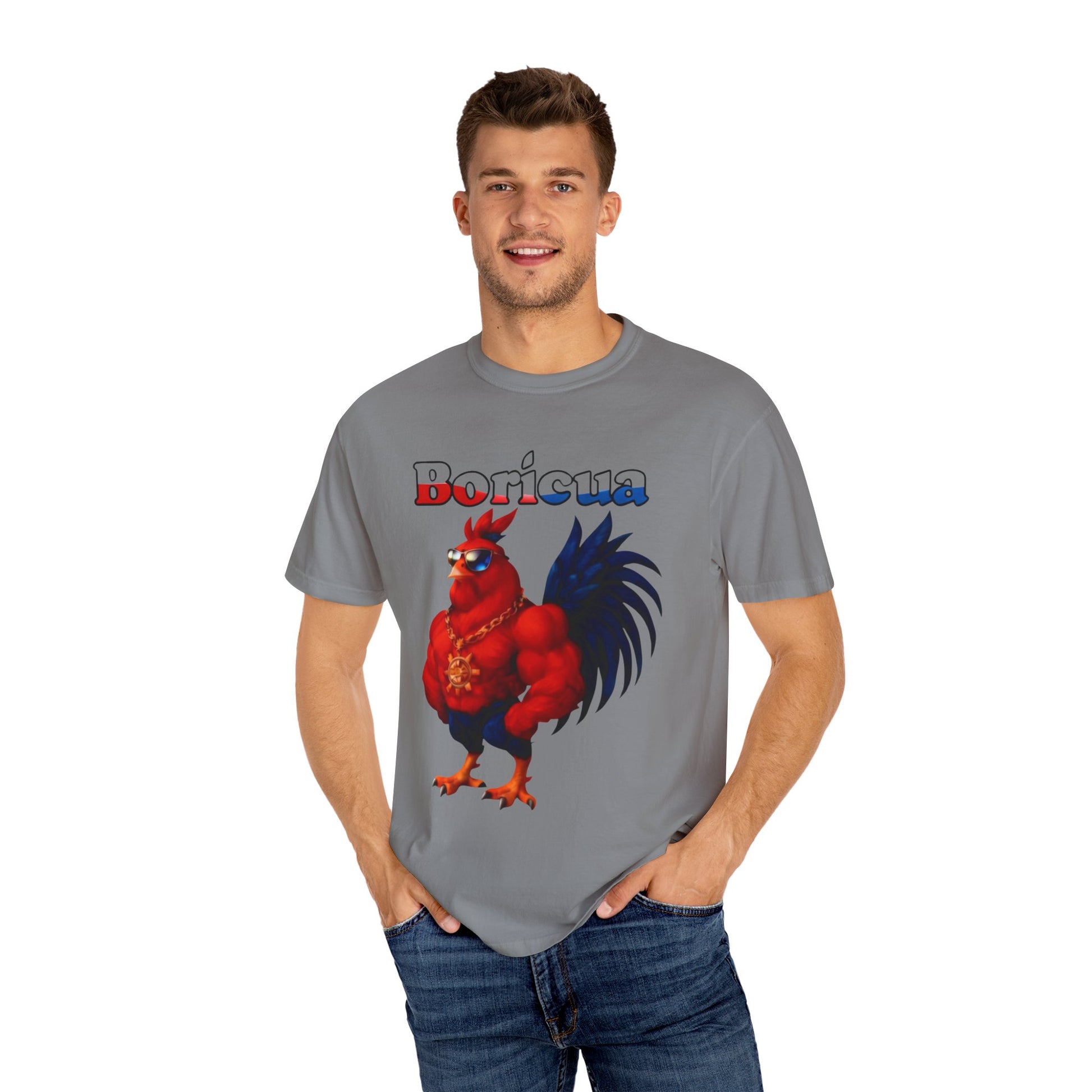Boricua Rooster Graphic T-Shirt - Rican Ropas